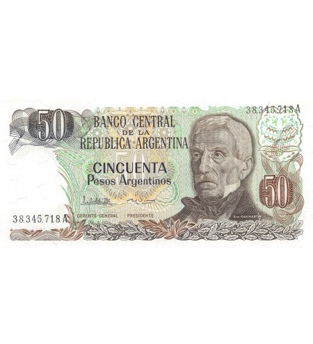ARGENTINE, GENERAL SAN MARTIN - 50 PESOS 1983 / 1984 - P.NEUF