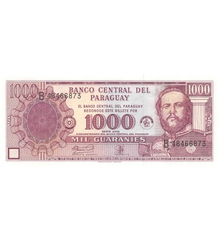 PARAGUAY, SOLANO LOPEZ - 1000 GUARANIES LOI DE 1952 - P.NEUF