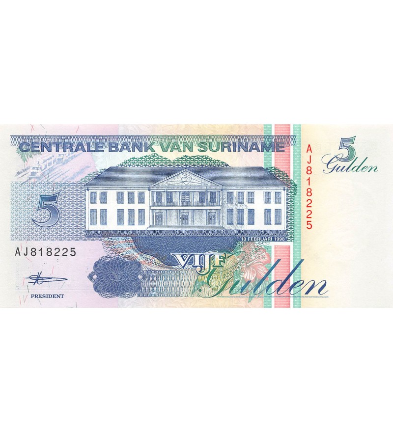 SURINAME - 5 GULDEN 1998 - P.NEUF
