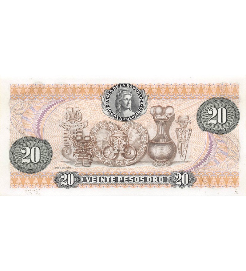 COLOMBIE, CALDAS - 20 PESOS ORO 1982 - P.NEUF