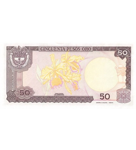 COLOMBIE, CAMILLO TORRES - 50 PESOS ORO 1986 - P.NEUF