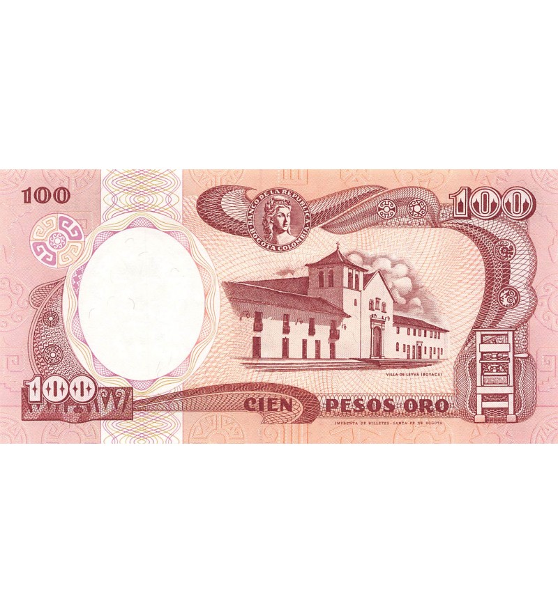 COLOMBIE, GENERAL NARINO - 100 PESOS ORO 1991 - P.NEUF