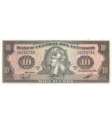EQUATEUR, ANTONIO JOSE DE SUCRE - 5 SUCRES 1988 - P.NEUF