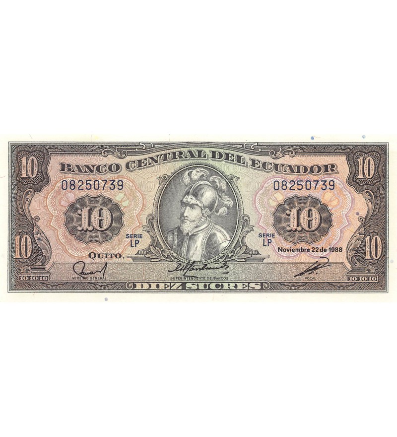 EQUATEUR, ANTONIO JOSE DE SUCRE - 5 SUCRES 1988 - P.NEUF