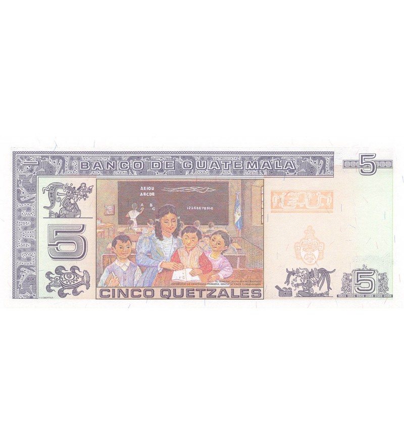 GUATEMALA, GENERAL BARRIOS - 5 QUETZALES 2003 - P.NEUF