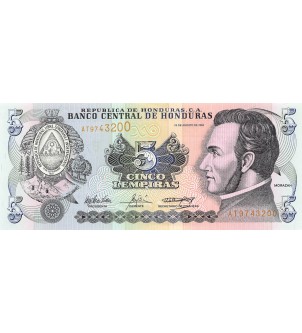 HONDURAS, MORAZAN - 5 LEMPIRAS 2004 - P.NEUF 2
