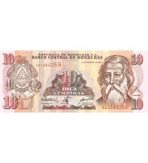 HONDURAS, CABANAS - 10 LEMPIRAS 2000 - P.NEUF