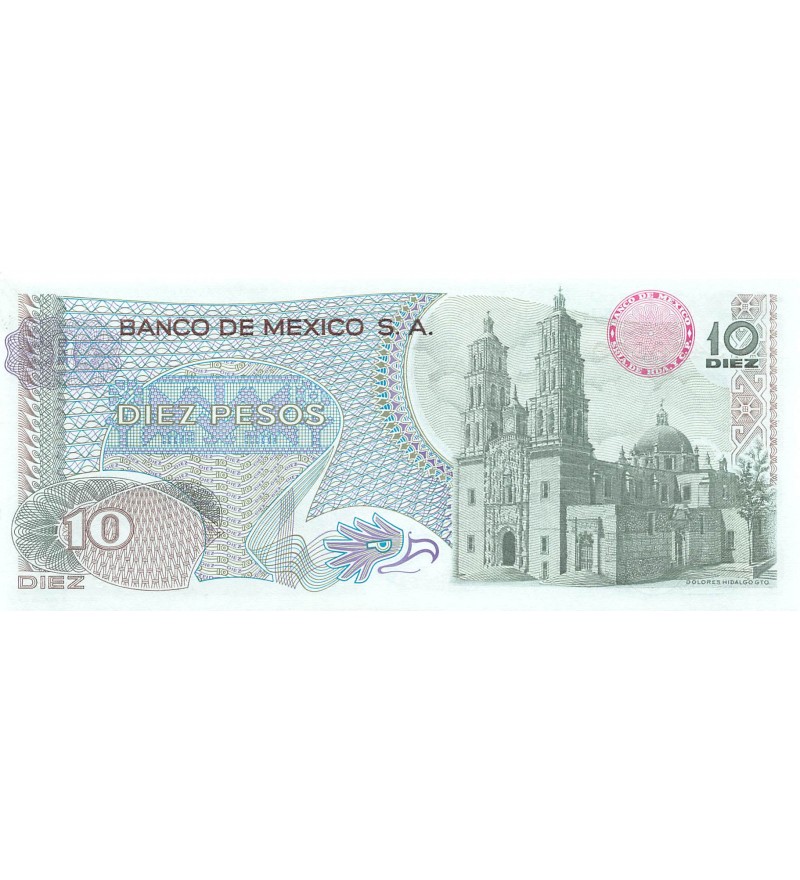 MEXIQUE, HIDALGO - 10 PESOS 1969 - P.NEUF