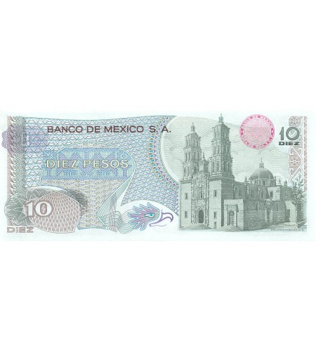 MEXIQUE, HIDALGO - 10 PESOS 1969 - P.NEUF