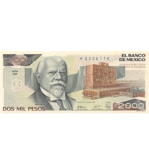 MEXIQUE, JUSTO SIERRA - 2000 PESOS 1989 - P.NEUF 2