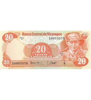 NICARAGUA, COMMANDANTE ORDONEZ - 20 CORDOBAS 1979 - NEUF 2