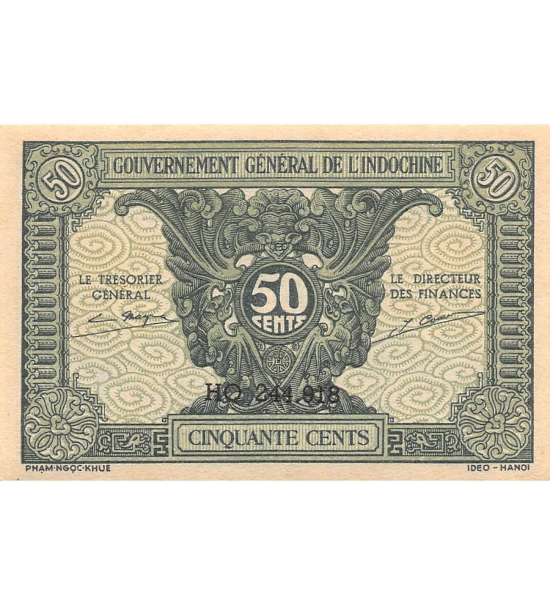 INDOCHINE - 50 CENTS 1942 - P.NEUF