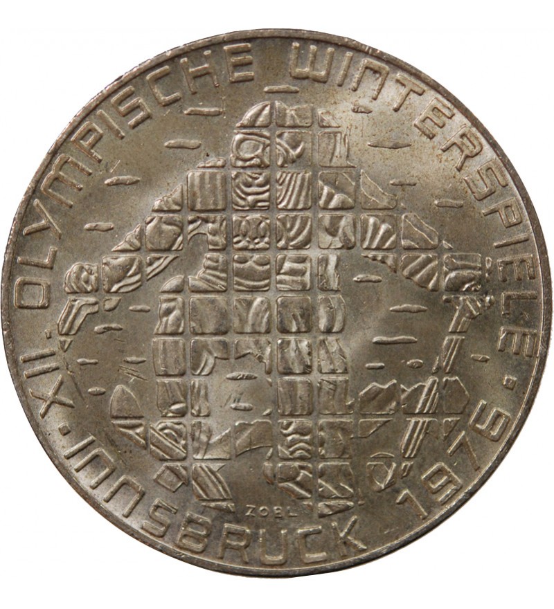 AUTRICHE, JEUX OLYMPIQUES INNSBRUCK - 100 SCHILLING ARGENT 1976 HALL