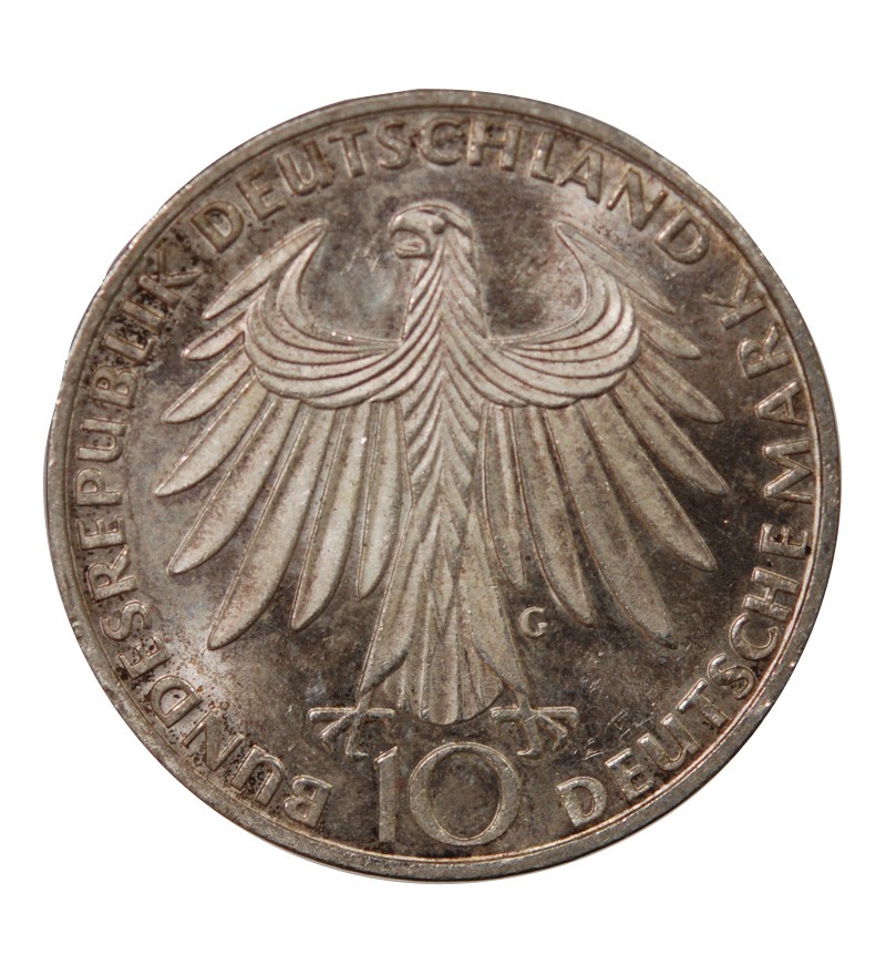 ALLEMAGNE, JEUX OLYMPIQUES MUNICH - 10 MARK ARGENT 1972 G KARLSRUHE