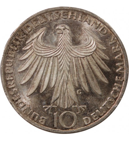 ALLEMAGNE, JEUX OLYMPIQUES MUNICH - 10 MARK ARGENT 1972 G KARLSRUHE