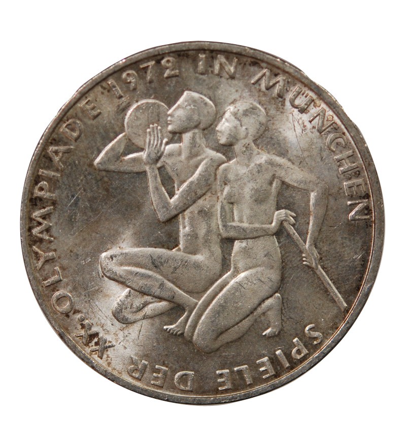 ALLEMAGNE, JEUX OLYMPIQUES MUNICH - 10 MARK ARGENT 1972 G KARLSRUHE