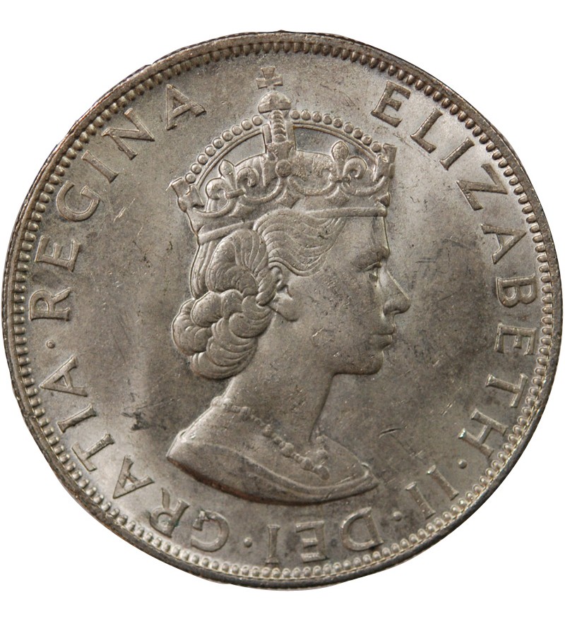 BERMUDES, ELISABETH II - CROWN ARGENT 1964