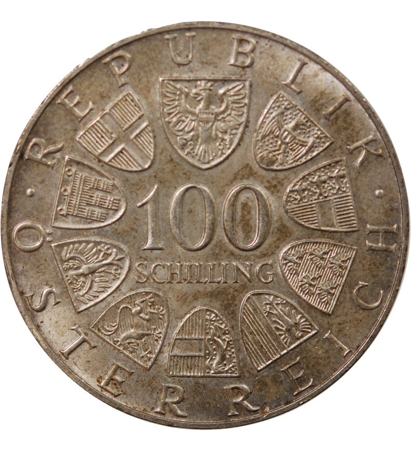 AUTRICHE, CENTRE INTERNATIONAL - 100 SCHILLING ARGENT 1979