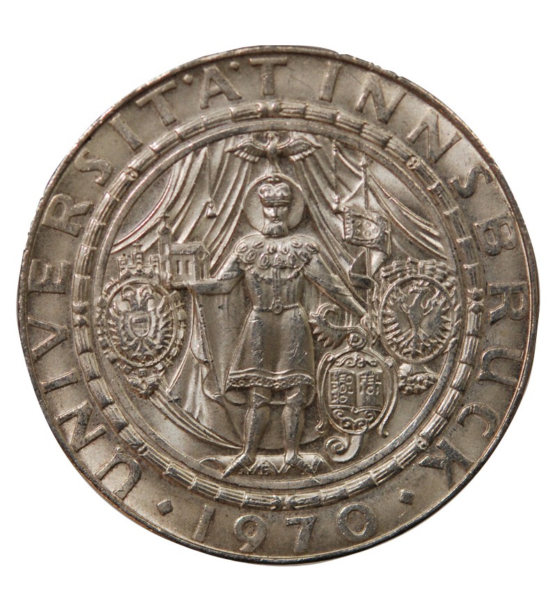 AUTRICHE, UNIVERSITE INNSBRUCK - 50 SCHILLING ARGENT 1970