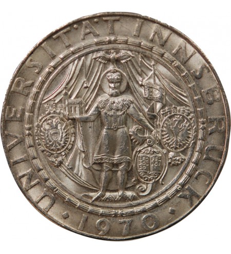 AUTRICHE, UNIVERSITE INNSBRUCK - 50 SCHILLING ARGENT 1970