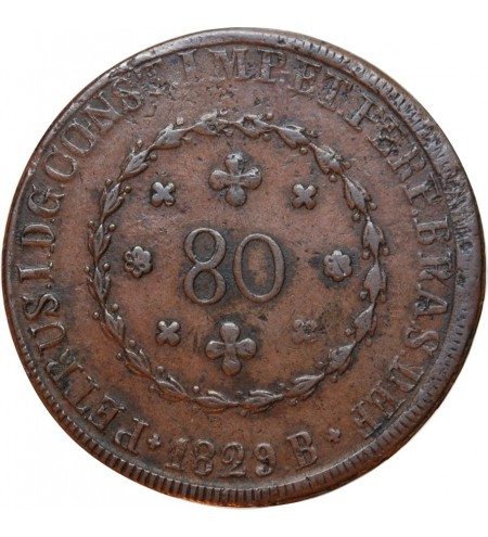BRESIL - PIERRE Ier 80 REIS 1829 BAHIA
