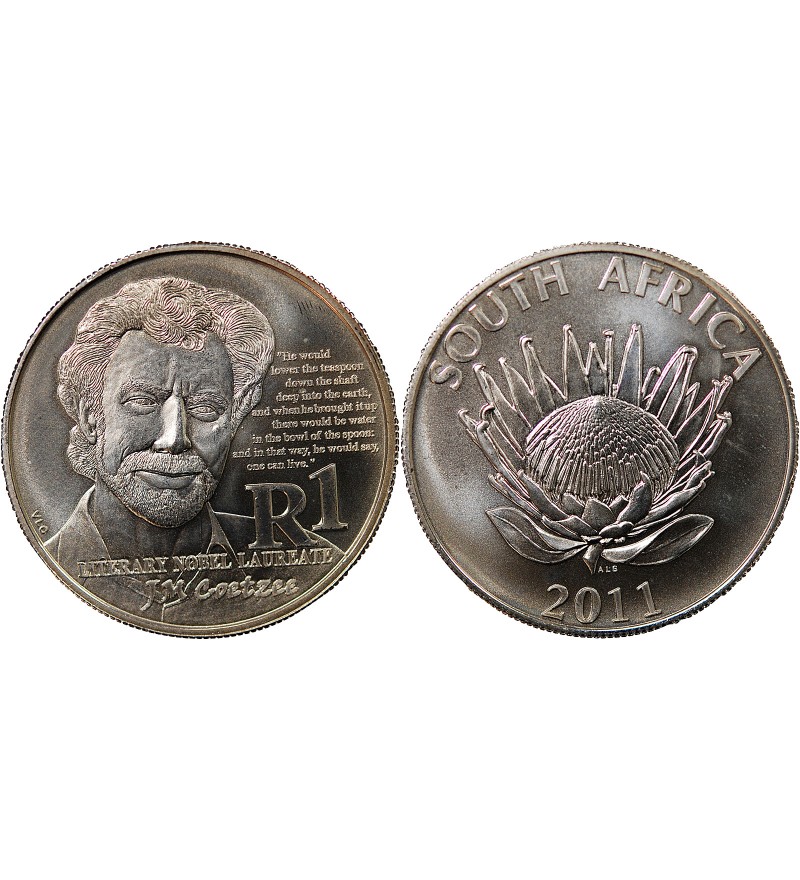 AFRIQUE DU SUD, JOHN MAXWELL COETZEE -  1 RAND ARGENT 2011