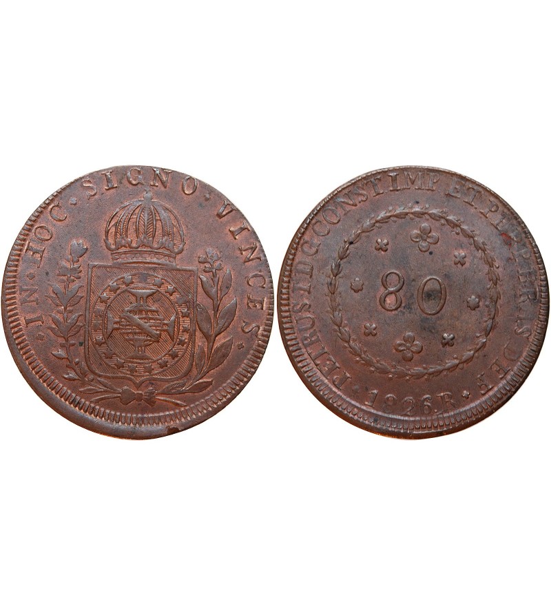 BRESIL - PIERRE Ier 80 REIS 1826 RIO DE JANEIRO