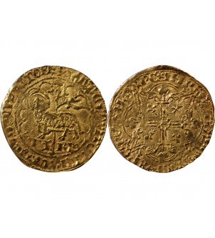 CHARLES VI﻿ LE FOU - AGNEL D'OR﻿ MONTPELLIER 1380 / 1422 2