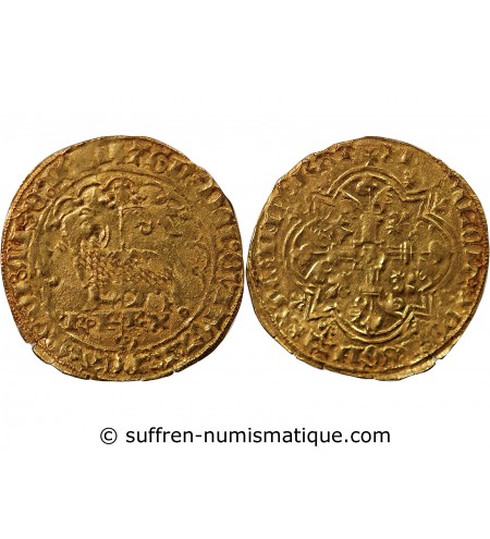 CHARLES VI﻿ LE FOU - AGNEL D'OR﻿ MONTPELLIER 1380 / 1422