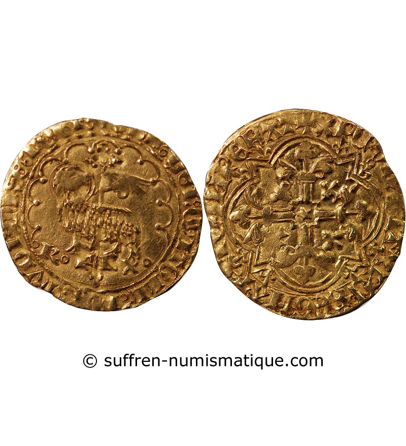 CHARLES VI﻿ LE FOU - AGNEL D'OR﻿ MONTPELLIER 1380 / 1422