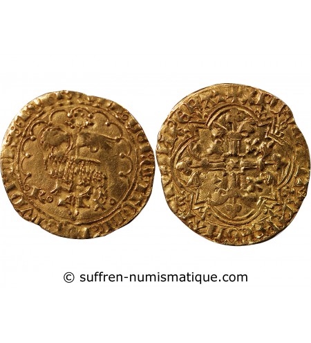 CHARLES VI﻿ LE FOU - AGNEL D'OR﻿ MONTPELLIER 1380 / 1422