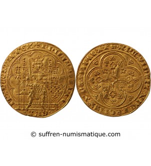 PHILIPPE VI DE VALOIS - ECU D'OR A LA CHAISE 1328 / 1350 ﻿