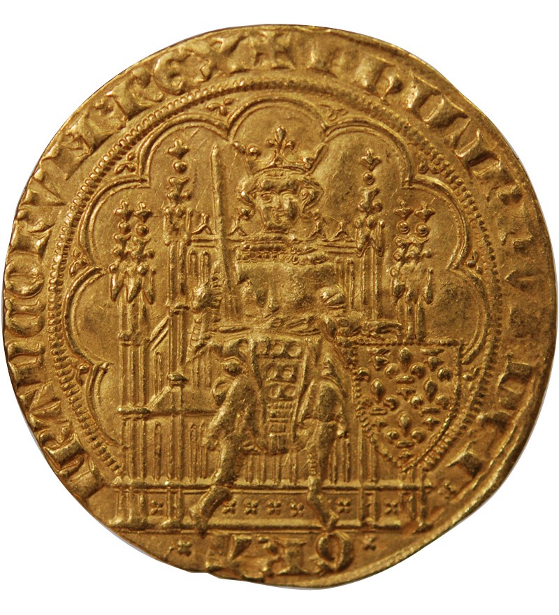 PHILIPPE VI DE VALOIS - ECU D'OR A LA CHAISE 1328 / 1350 ﻿