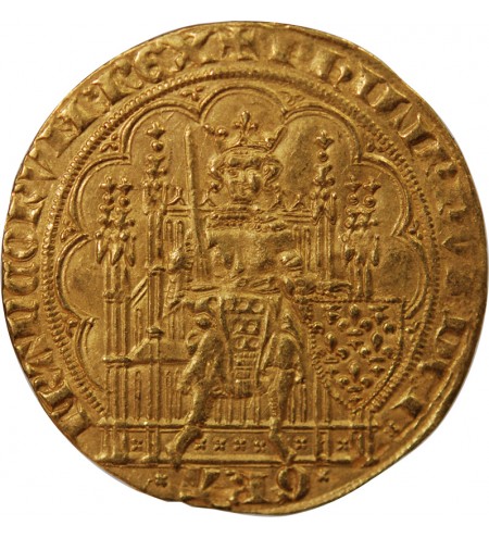 PHILIPPE VI DE VALOIS - ECU D'OR A LA CHAISE 1328 / 1350 ﻿
