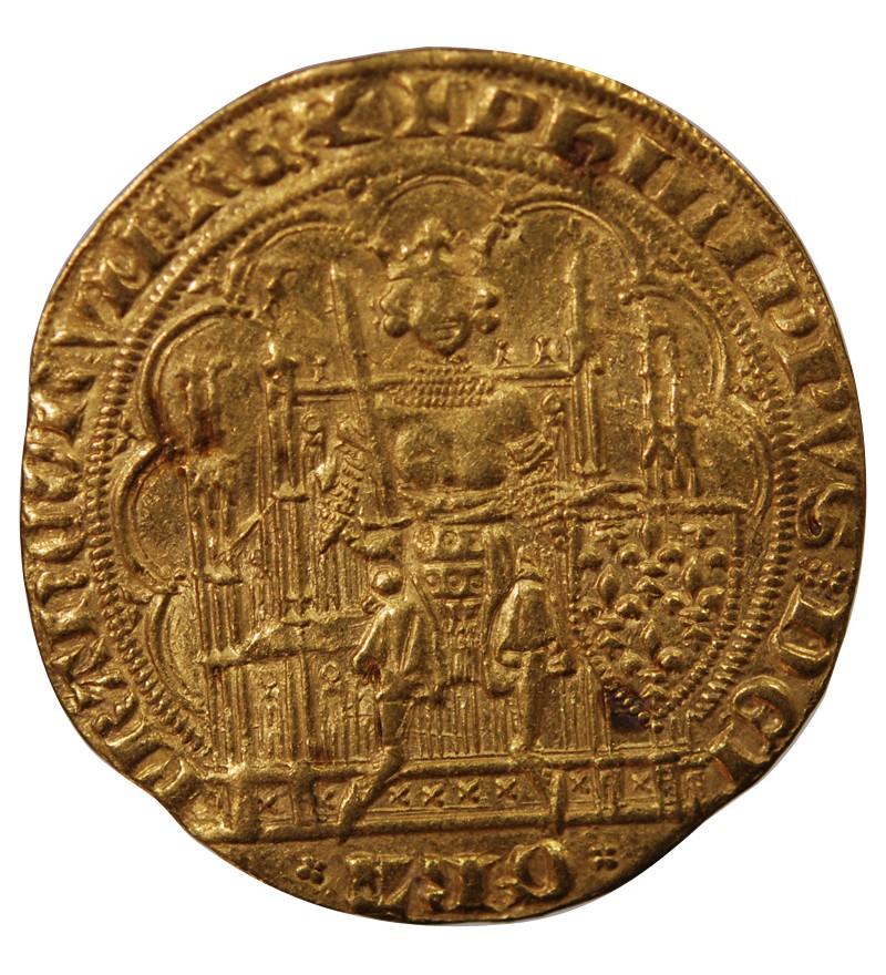 PHILIPPE VI DE VALOIS - ECU D'OR A LA CHAISE 1328 / 1350 ﻿