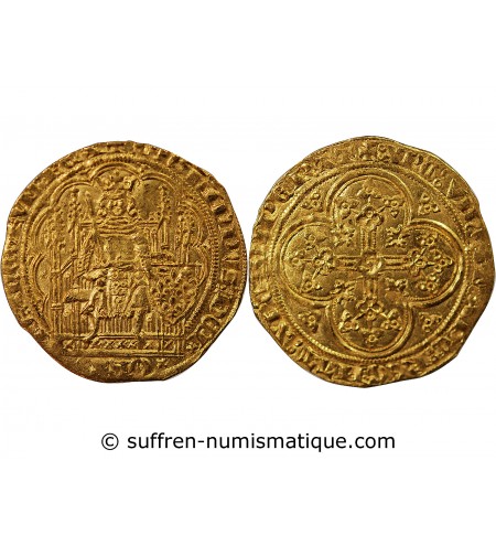 PHILIPPE VI DE VALOIS - ECU D'OR A LA CHAISE 1328 / 1350 ﻿