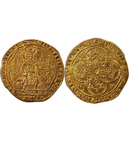 PHILIPPE VI DE VALOIS - ECU D'OR A LA CHAISE 1328 / 1350 ﻿