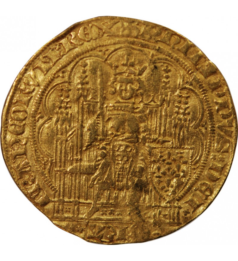 PHILIPPE VI DE VALOIS - ECU D'OR A LA CHAISE 1328 / 1350 ﻿