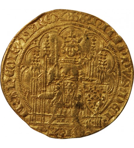PHILIPPE VI DE VALOIS - ECU D'OR A LA CHAISE 1328 / 1350 ﻿