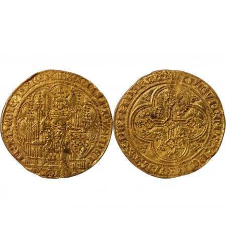 PHILIPPE VI DE VALOIS - ECU D'OR A LA CHAISE 1328 / 1350 ﻿