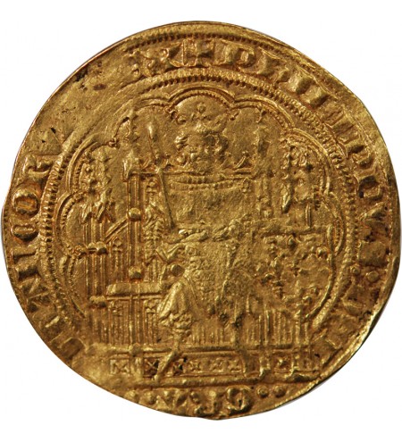 PHILIPPE VI DE VALOIS - ECU D'OR A LA CHAISE 1328 / 1350 ﻿