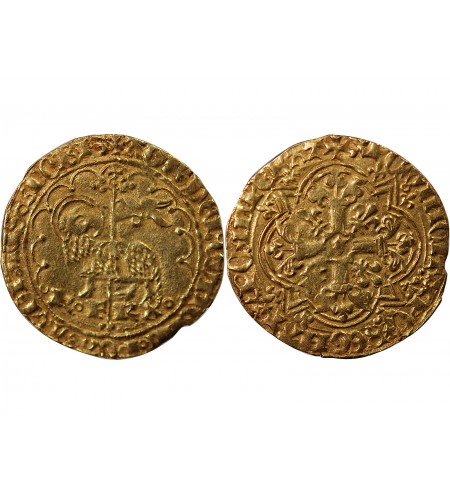 CHARLES VI﻿ LE FOU - AGNEL D'OR﻿ MONTPELLIER 1380 / 1422