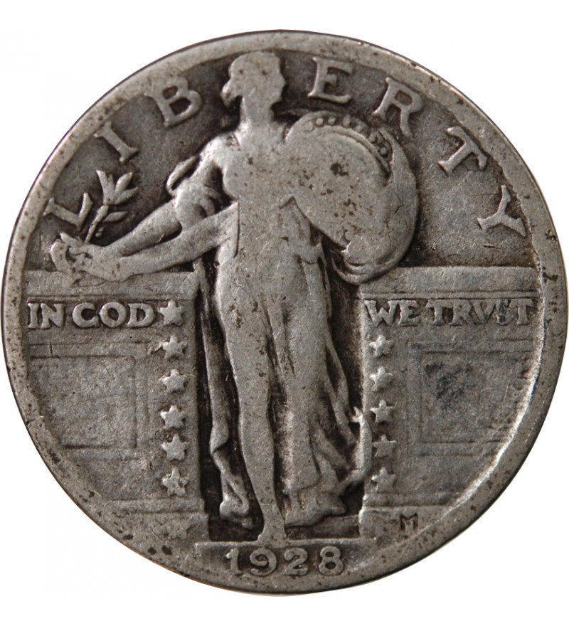 USA - 25 CENTS ARGENT "Standing Liberty Quarter" 1928 PHILADELPHIE