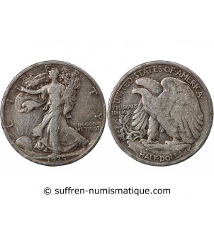 USA - 1/2 DOLLAR ARGENT "Walking Liberty " 1935 PHILADELPHIE