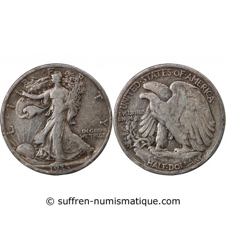 USA - 1/2 DOLLAR ARGENT "Walking Liberty " 1935 PHILADELPHIE
