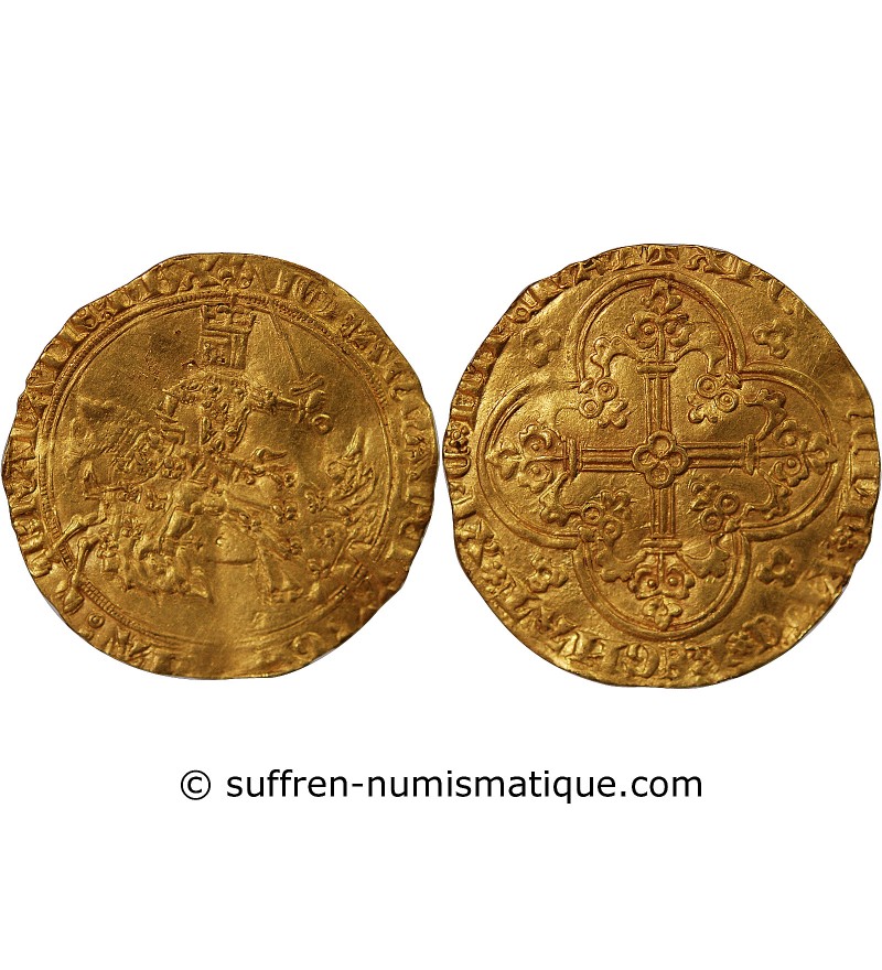 JEAN LE BON - FRANC A CHEVAL OR 1350 / 1364﻿
