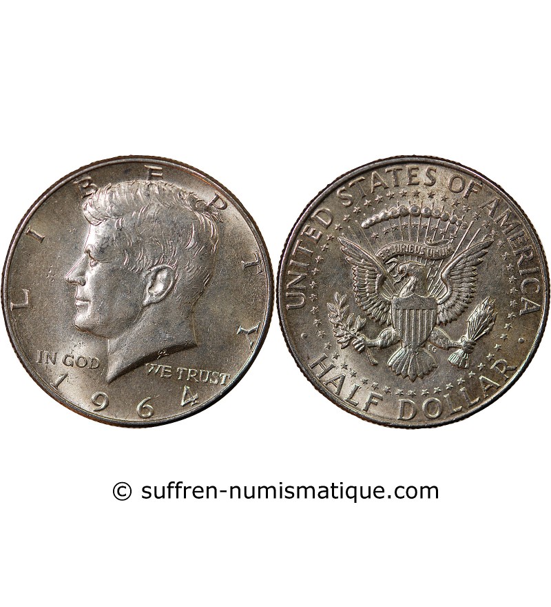 USA, KENNEDY - 1/2 DOLLAR ARGENT 1964 PHILADELPHIE