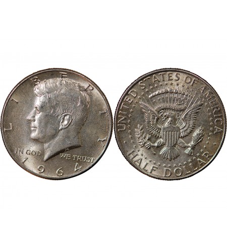 USA, KENNEDY - 1/2 DOLLAR ARGENT 1964 PHILADELPHIE