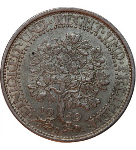 ALLEMAGNE PEUBLIQUE DE WEIMAR - 5 MARK 1929 A