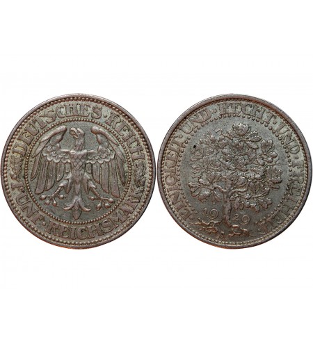 ALLEMAGNE PEUBLIQUE DE WEIMAR - 5 MARK 1929 A